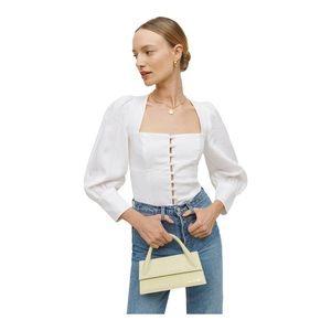 Reformation Micah Linen Top size 12